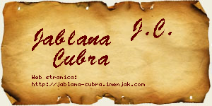 Jablana Čubra vizit kartica